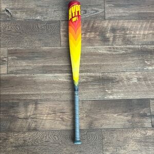Easton Hype Fire 31 Drop 8 Youth Baseball Bat - Red, Yellow, Gray